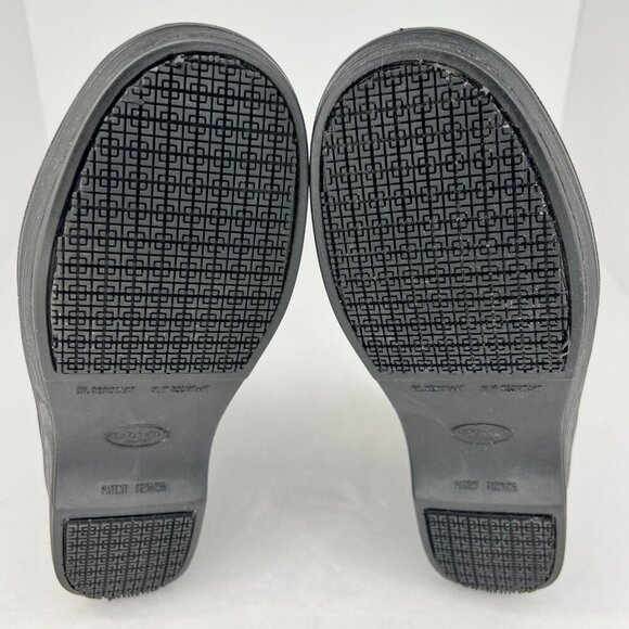 Dr Scholls Womens Size 8 Career Black Dynamo Slip Resistant Gel Cushion Clogs - Picture 8 of 9